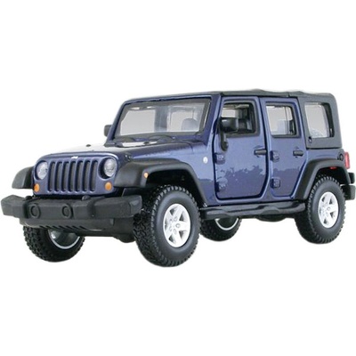 Bburago Jeep Wrangler metalíza modrá 1:32