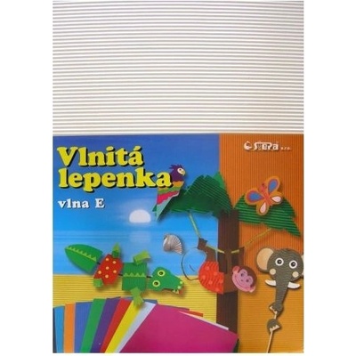 Lepenka E-Welle 260g 34,5 x 24,5cm rovná-bílá 10 listů