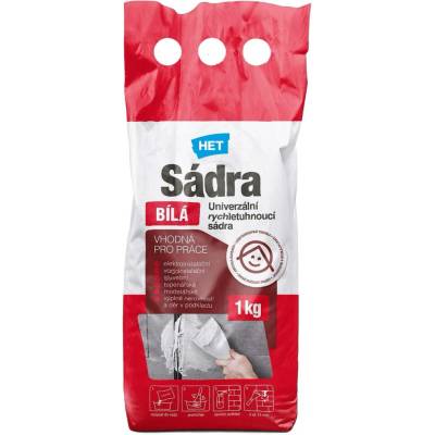 HET Sádra BÍLÁ univerzální stavební sádra na zeď 40 kg Bílá