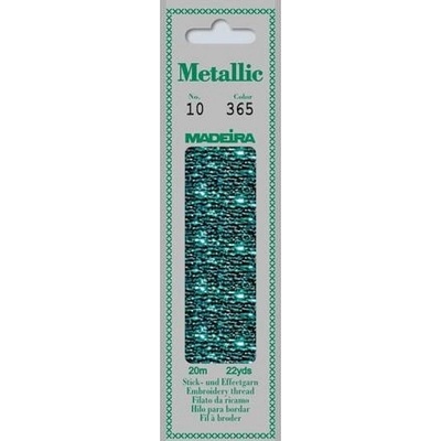 Vyšívací příze Madeira Metallic Perlé 10 (20m) barva 365 beryl