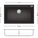 Leks Bloom Plus 790 SI Мивка за вграждане