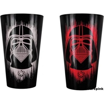 CurePink Sklenice Star Wars/Hvězdné války: Darth Vader 450 ml barevný