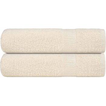 vidaXL Кърпи за душ FROGN 2 бр. кремави 70x140 см 360 г/м2 (137001)