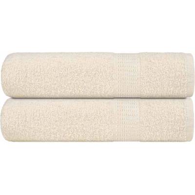 vidaXL Кърпи за душ FROGN 2 бр. кремави 70x140 см 360 г/м2 (137001)