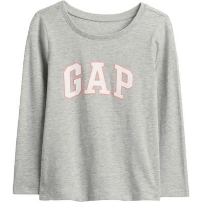 GAP V-FRCH LS Logo Tee sivá