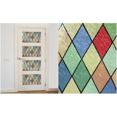 Patifix Фолио за стъкло цветен ромб - ширина 67, 5 см