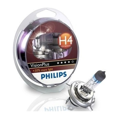 Philips VisionPlus H4 P43t 12V 55W