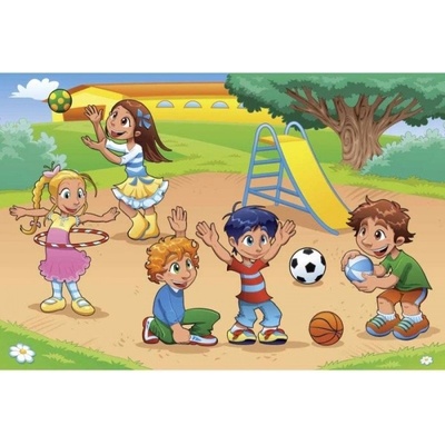 DIMEX ART Флизелинов фототапет деца на детската площадка 375 x 250 см