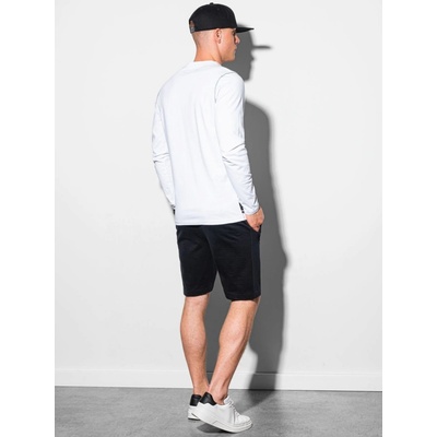 Ombre Clothing pánské tričko s dlouhým rukávem Madeleine bílá