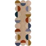 Flair Rugs Бежова ръчно изработена вълнена пътека 80x230 cm Mia Scallop Frame - Flair Rugs (503119380181)