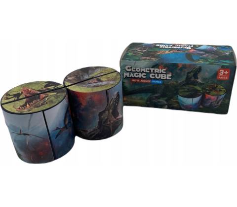 Geometric Magic Cube 3D Dino