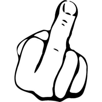 Samolepka (na auto, notebook) Fuck You - černá – Zboží Živě