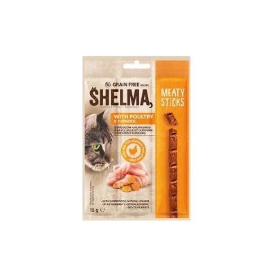 Shelma Sticks s drůbežím a kurkumou GF 15 g