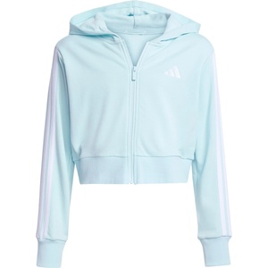 Adidas Детски суичър adidas Kid's Essentials Full Zip Hoodie Zip-up hoodie - Halo Mint / White - размер 152 (EU) (704-6496-0313)