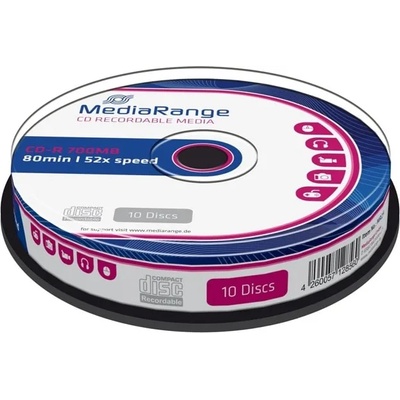 MediaRange Оптичен носител CD-R, 700MB, MediaRange, 52x, 10бр (MR214)