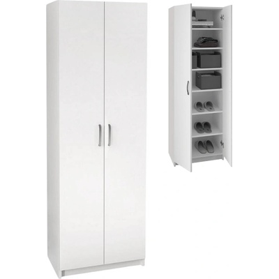 TopMebel Шкаф за обувки Renso TopMebel меламин с 2 врати в бял цвят 59, 8x37, 8x178, 5cm