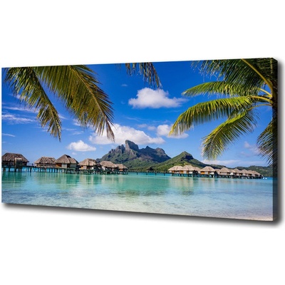 Foto obraz canvas Palmy na Bora Bora 100x50 cm