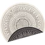 Hanse Home Черно-кремав килим за открито, ø 200 cm Porto - NORTHRUGS (103101-200)