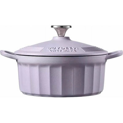 Mellow Yellow BUYDEEM Smaltovaný litinový hrnec 2,9 l, model CP521, barva Petal Purple