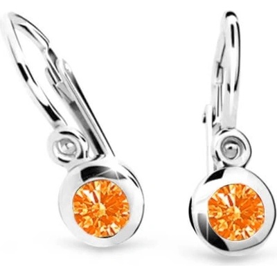 Cutie Jewellery detské náušnice z bieleho zlata C1537-10-X-2 oranžová