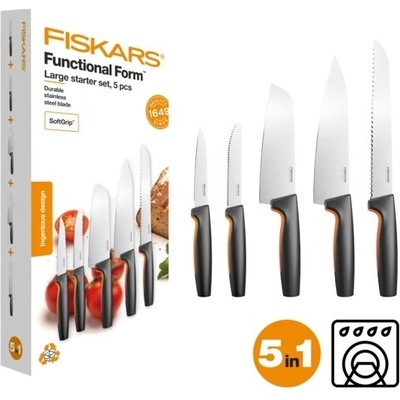 FISKARS 1057558 Veľká štartovacia súprava s 5 nožmi