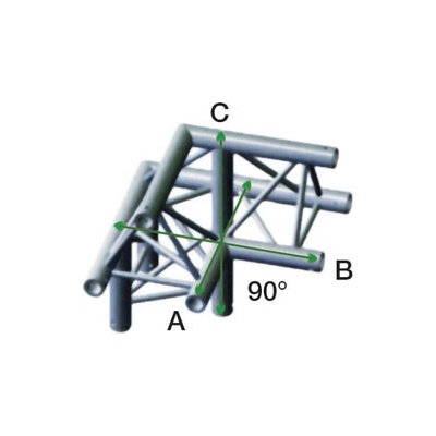 Showtec FT30-011 90 Degrees Corner + Down Left Apex Upc Incl. Connectors