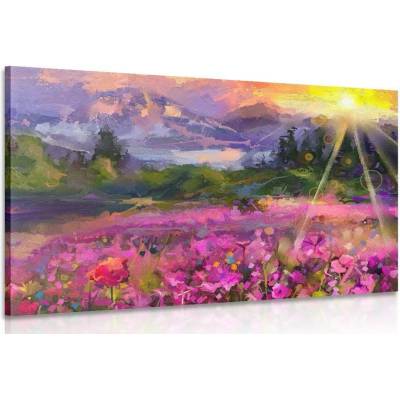 Obraz barevná krajinná olejomalba - 40x30
