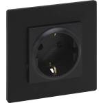Legrand - Битова розетка SCHUKO 250V/16A с рамка NILOE STEP черна (LR0116A)