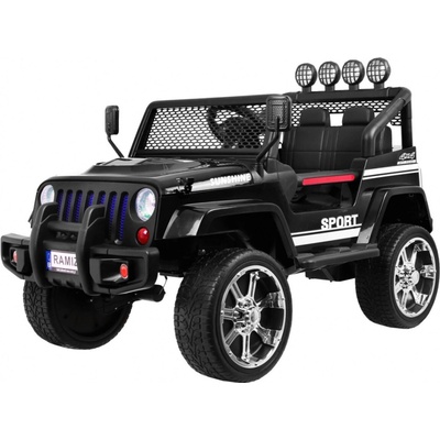 Detské elektrické auto Raptor Drifter čierne s diaľkovým ovládačom a pohonom 4x4