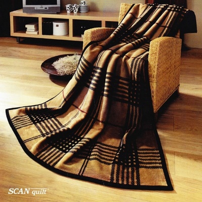 SCANquilt pléd Velur edinburgh hnědá střední 150x200