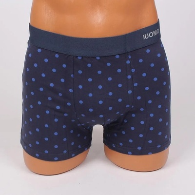 Мъжки боксер в гълъбово син цвят на точки