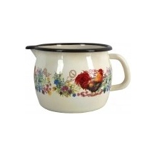 Metalac smaltovaný hrnček baňatý 12 cm KOHÚT 1300 ml