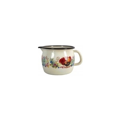 Metalac smaltovaný hrnček baňatý 12 cm KOHÚT 1300 ml