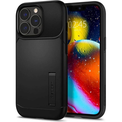 Spigen Slim Armor Case - хибриден кейс с висока степен на защита за iPhone 13 Pro (черен)