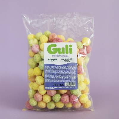 Ravita Kukuričné chrumky Guli s ovocnou príchuťou 75 g