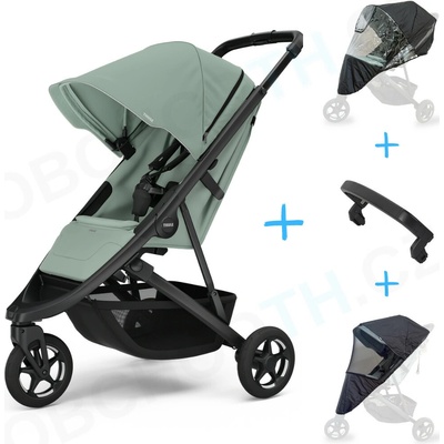 Thule Set 4v1 Spring 2 Mist Green on Black 2025 + madlo + pláštěnka + ochranná síť Thule – Zbozi.Blesk.cz