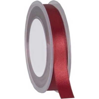 Oboustranná saténová stuha 15 mm x 25 m vínová
