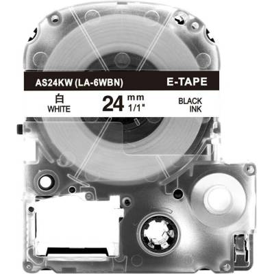 Alternativní páska Epson AS24KW 24 mm x 8 m černý tisk/ bílý podklad