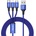 Baseus Универсален USB кабел с Lightning, microUSB и USB-C конектори (120 см) - Baseus Rapid 3-in-1 USB Cable (CAMLT-SU13) (син) (CAMLT-SU13)