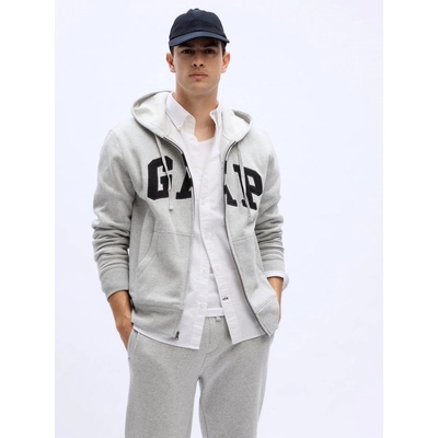 Gap Mikina fleece s logem Šedá – Zboží Dáma