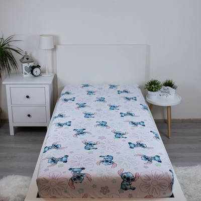 Jerry Fabrics prostěradlo LILO A STITCH bílé 90x200