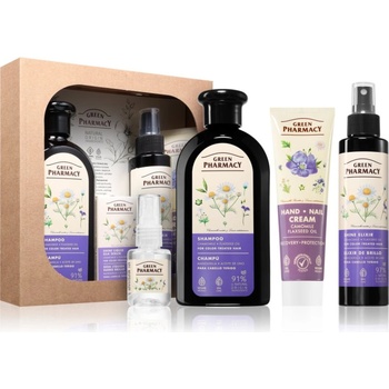Green Pharmacy Chamomile & Flaxseed oil Set подаръчен комплект за боядисана коса