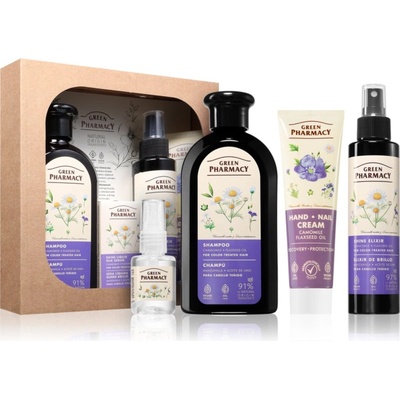 Green Pharmacy Chamomile & Flaxseed oil Set подаръчен комплект за боядисана коса