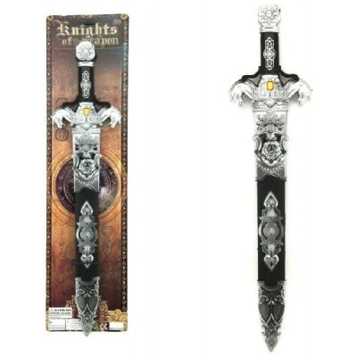 Teddies Meč v puzdre 53cm plast na karte