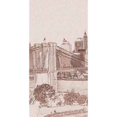 Dimex S-305 vliesová fototapeta na zeď Manhattan paint brown rozměry 110 x 220 cm