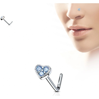 Steel Edge piercing do nosa SENOL598 Sv modrá