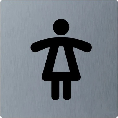 Merida Piktogram z nerez oceli STELLA mat-WC dámy
