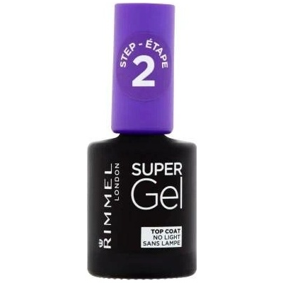 Rimmel London Super gel Top coat step 2 lak na nehty 12 ml