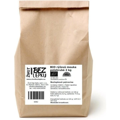 Život bez lepku BIO rýžová mouka polohrubá 2 kg