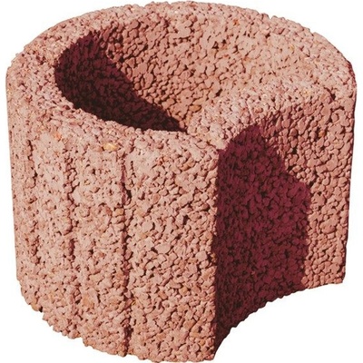 Semmelrock Tvárnice svahová Rundflor 300×250×200 mm kruhová hrubá červená